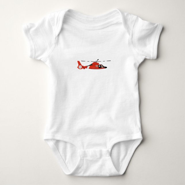Coast Guard Helicopter Baby Bodysuit (Front)
