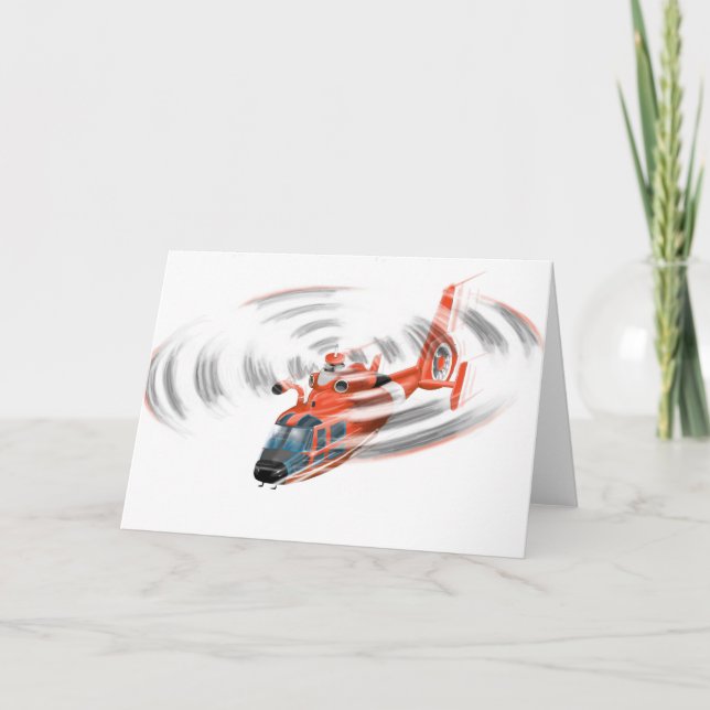 coast guard helicopter birthday card (Front)