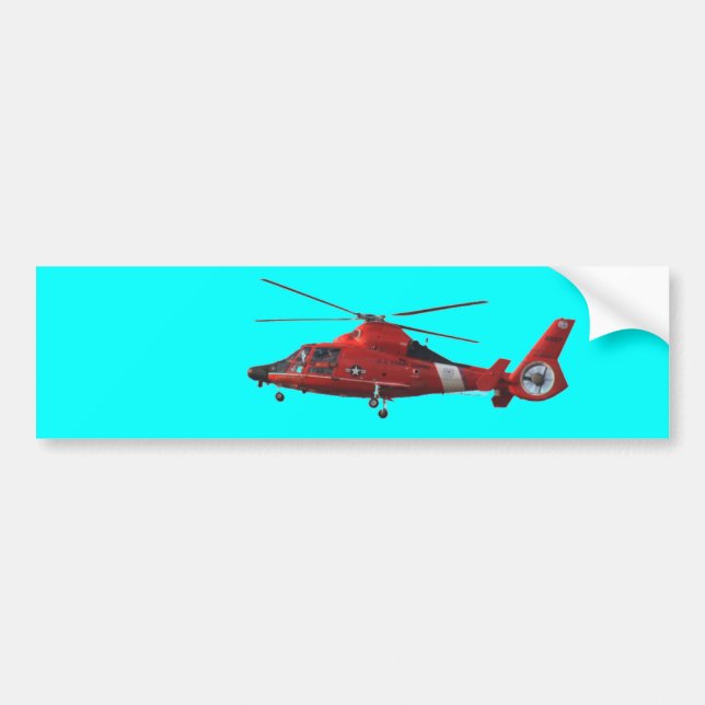 COAST GUARD HELICOPTER BUMPER STICKER (Front)