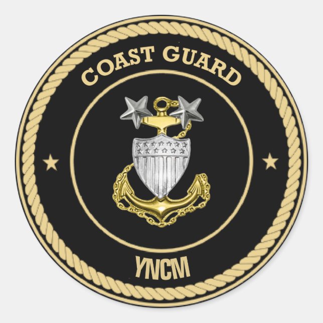 Coast Guard Master Chief Custom Sticker (Front)