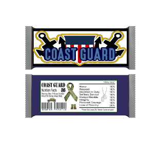 Coast Guard Military Celebration Candy Bar Wrapper Notepad