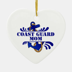 Coast Guard Mum, Anchors Away! Ceramic Tree Decoration