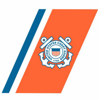 Coast Guard Racing Stripe Sculpture Standing Photo Sculpture