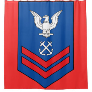 Coast Guard Rank E-5 Second Class Petty Officer Shower Curtain
