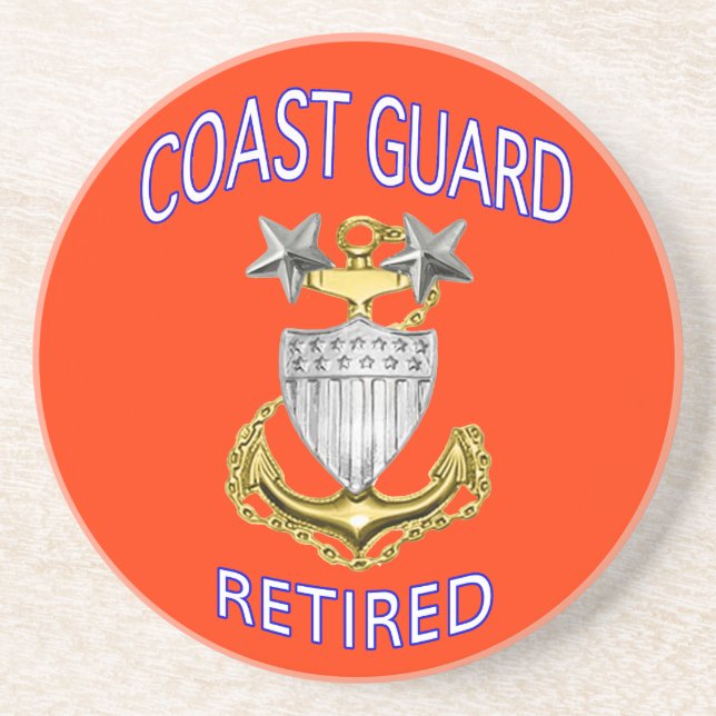 Coast Guard Retired Master Chief Coaster (Front)