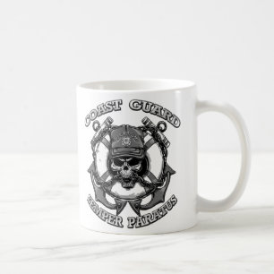 Coast Guard Skull Coffee Mug
