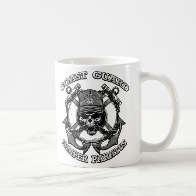 Coast Guard Skull Coffee Mug (Right)