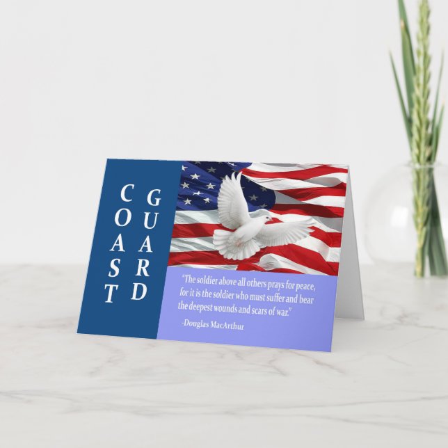 Coast Guard Thank You MacArthur Quote Card (Front)