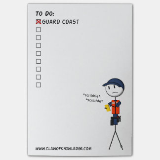 Coast Guard To-Do List Post-it Notes