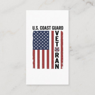 Coast Guard Veteran Flag Vintage Vector Design_1 Business Card