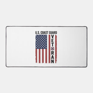 Coast Guard Veteran Flag Vintage Vector Design_1 Desk Mat