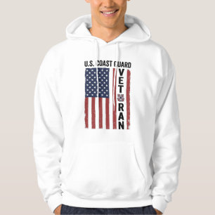 Coast Guard Veteran Flag Vintage Vector Design_1 Hoodie