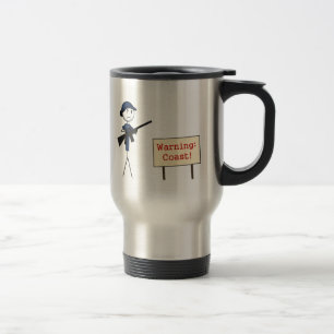 Coast Guard "Warning: Coast" Travel Mug (Female)