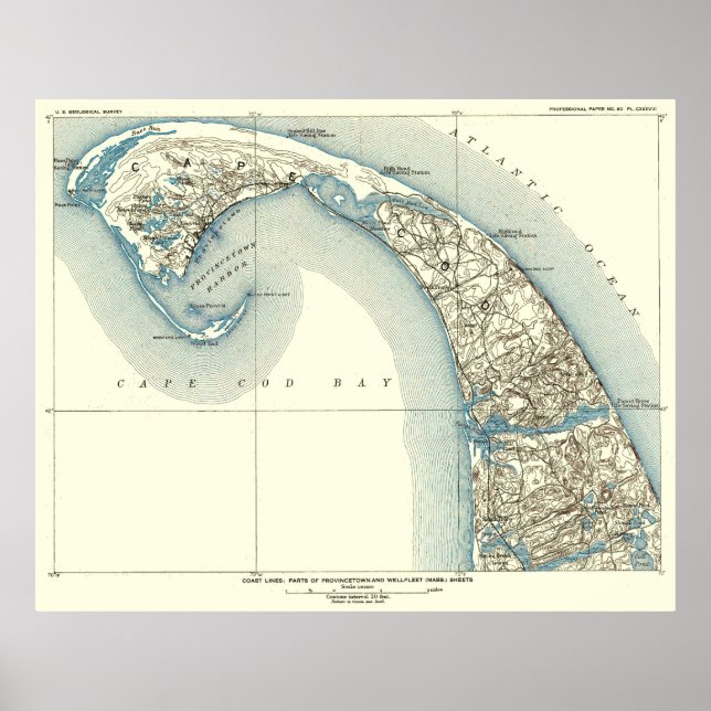 Coast Lines Provincetown Truro 10:8 Poster (Front)