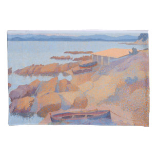 Coast near Antibes" Henri E. Cross Pointillism art Pillowcase