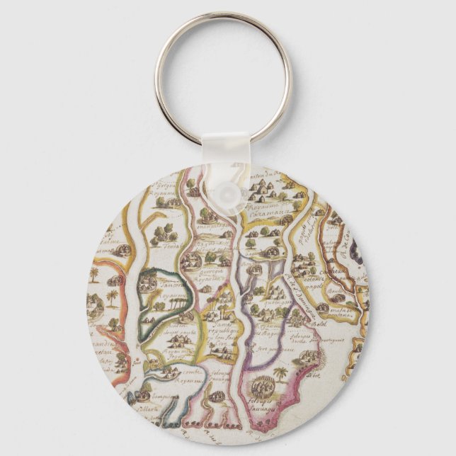 Coast of Africa and the River Gambia | 1622 Key Ring (Front)