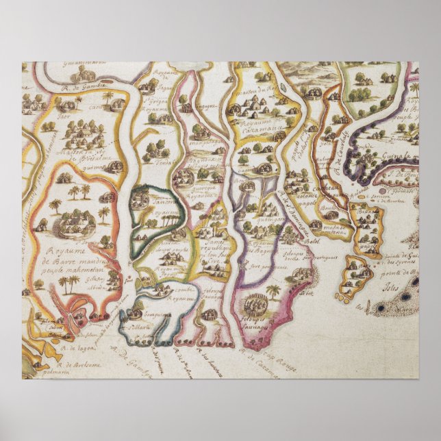 Coast of Africa and the River Gambia | 1622 Poster (Front)