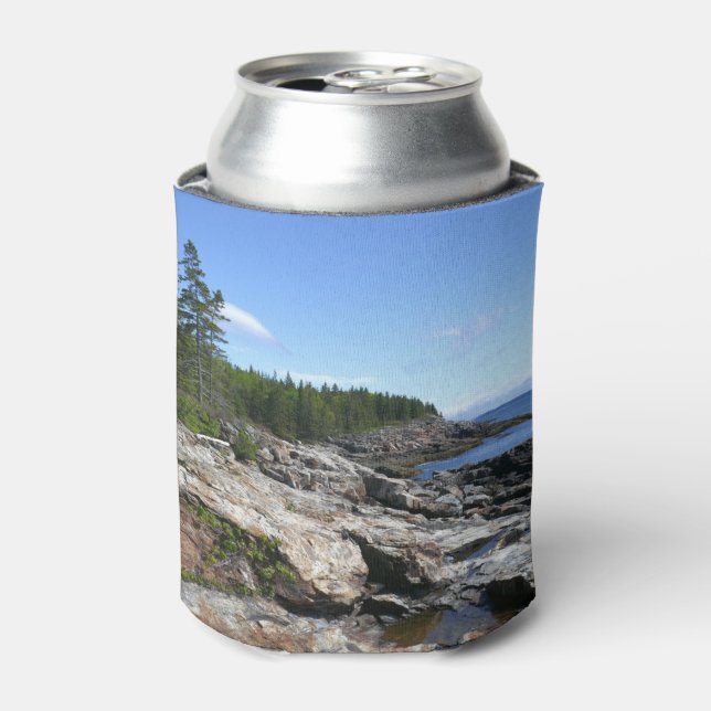 Coast of Bar Island at Acadia National Park Can Cooler (Can Front)