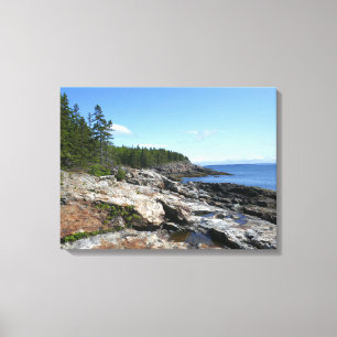 Coast of Bar Island at Acadia National Park Canvas Print