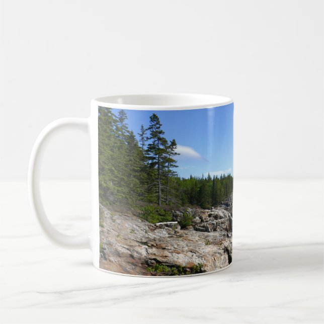 Coast of Bar Island at Acadia National Park Coffee Mug (Left)