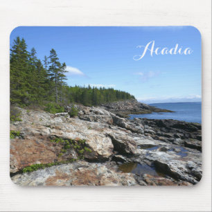 Coast of Bar Island at Acadia National Park Mouse Mat