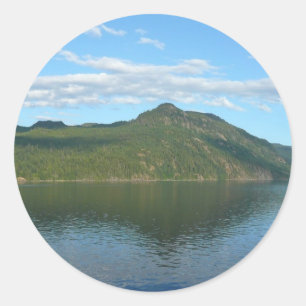 Coast of British Columbia in Scenic Canada Classic Round Sticker