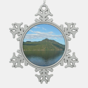 Coast of British Columbia in Scenic Canada Snowflake Pewter Christmas Ornament