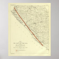 Coast of California showing San Andreas Rift