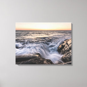 Coast of Lofoten Seascape Photo Canvas Print