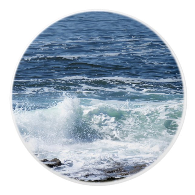 Coast of Maine, Ocean Drawer Knob #5 (Front)