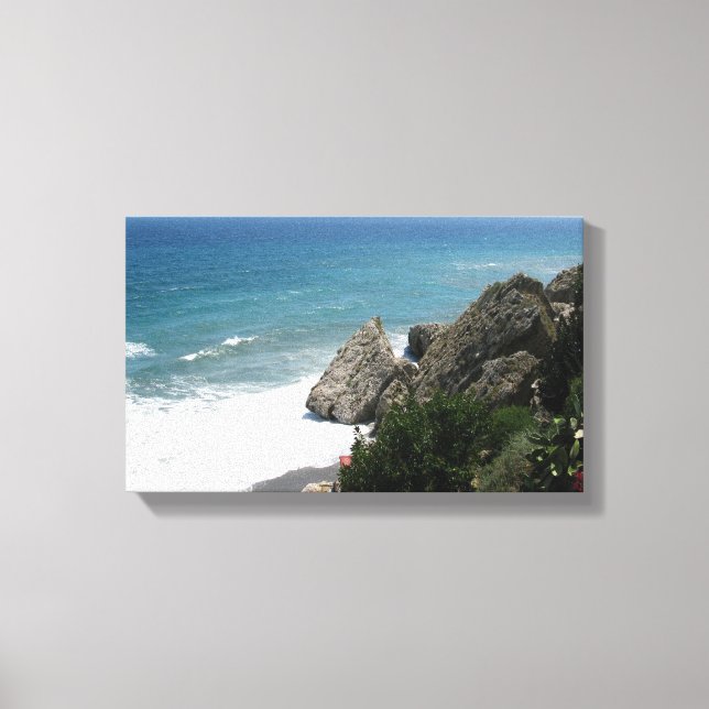 Coast of Nerja, Spain Canvas Print (Front)