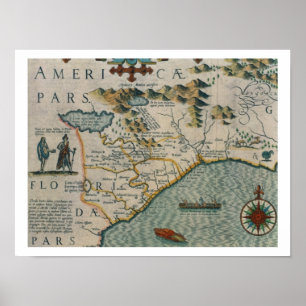 Coast of North Carolina, detail of the map titled Poster