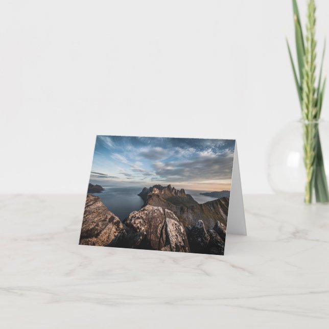 Coast of Norway Landscape Photo Card (Front)