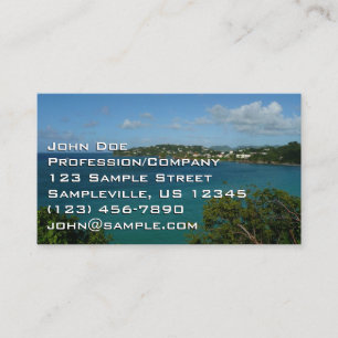 Coast of St. Lucia Caribbean Vacation Photo Business Card