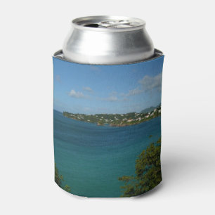 Coast of St. Lucia Caribbean Vacation Photo Can Cooler