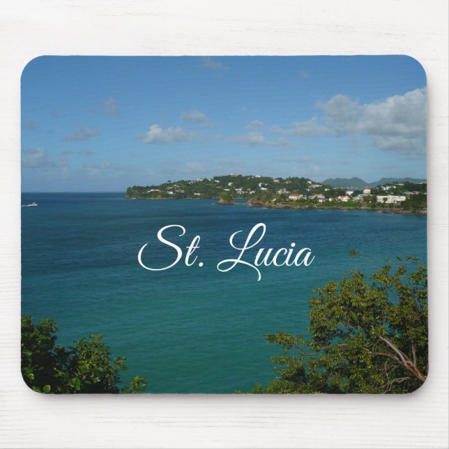Coast of St. Lucia Caribbean Vacation Photo Mouse Mat (Front)