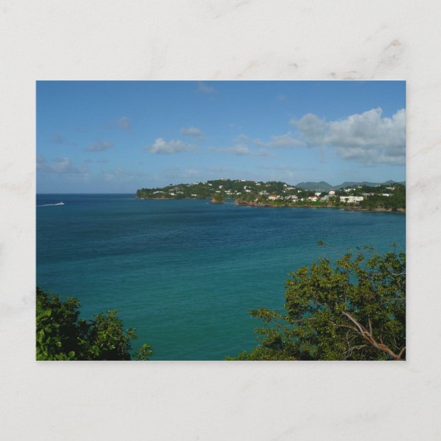 Coast of St. Lucia Caribbean Vacation Photo Postcard (Front)