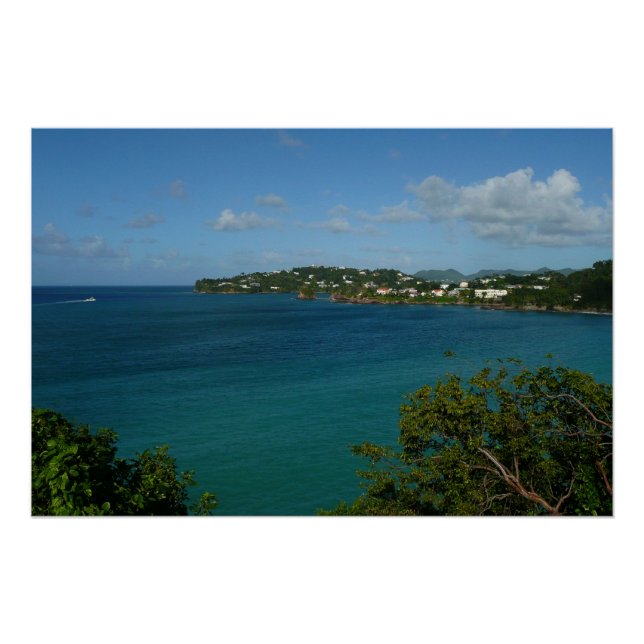 Coast of St. Lucia Caribbean Vacation Photo Poster (Front)