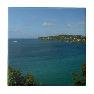 Coast of St. Lucia Caribbean Vacation Photo Tile