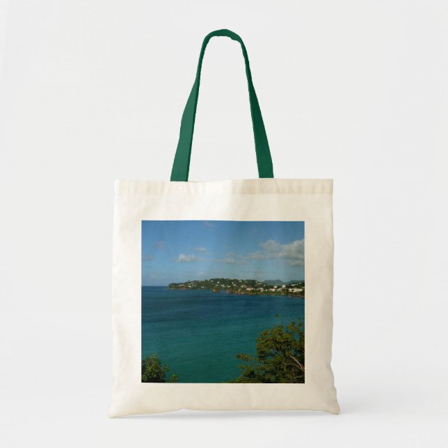 Coast of St. Lucia Caribbean Vacation Photo Tote Bag (Front)
