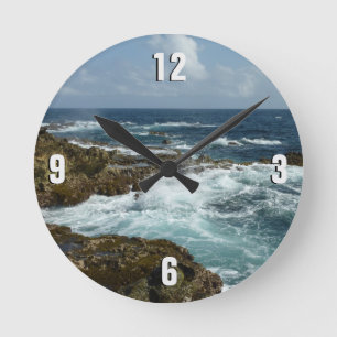 Coast of St. Lucia Round Clock