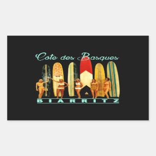 Coast of the Biarritz Basques Rectangular Sticker