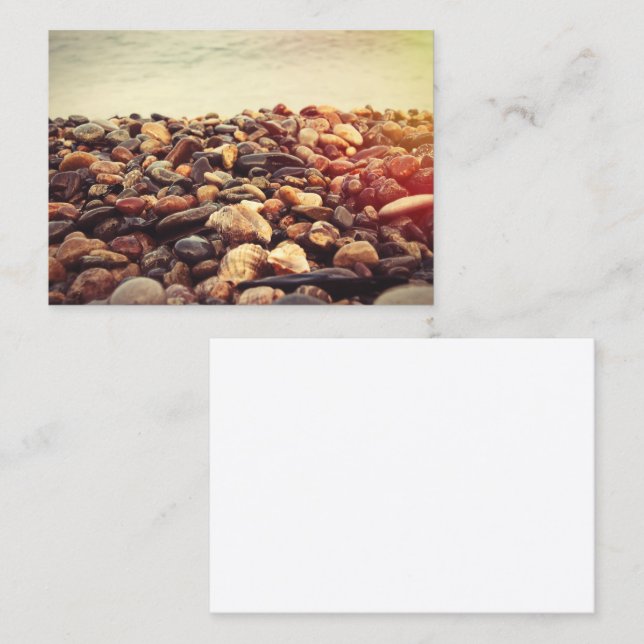 coast pebbles stones business card (Front/Back)