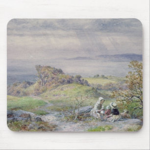 Coast Scene with Children in the Foreground Mouse Mat