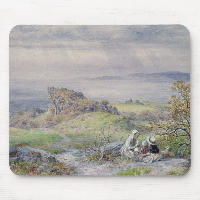 Coast Scene with Children in the Foreground Mouse Mat (Front)