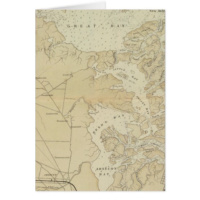Coast section Tuckerton to Absecon Beach Chart Map (Front)