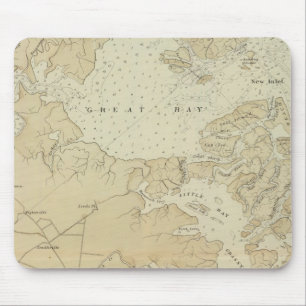 Coast section Tuckerton to Absecon Beach Chart Map Mouse Mat