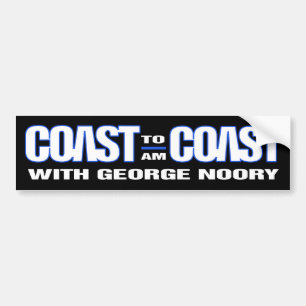 Coast To Coast AM Bumper Sticker (Black)