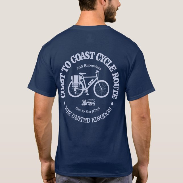 Coast to Coast (cycling) T-Shirt (Back)