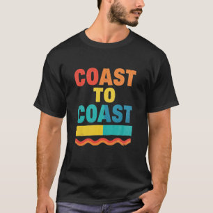 Coast To Coast Retro Sunset Typography T-Shirt